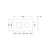 nuie XTY009PS8 Bathroom Accessories Modern Dual Flush Plate with Square