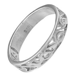 Chic-Net Silver Ring Band Ring Flourishes 4 mm 925 Sterling Silver Designer Rings Jewelry