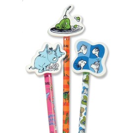 Raymond Geddes 66865 Dr. Seuss Number 2 Pencils With Giant Pencil Top Erasers (Pack of 36)