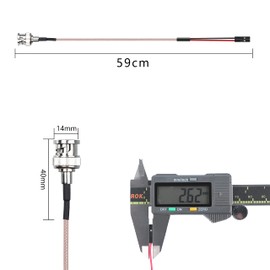 XMSJSIY BNC Male to Dupont Female Test Leads Cable Connector Adapter Extension Wire (Red+Black)-1 pcs (Male to Female)
