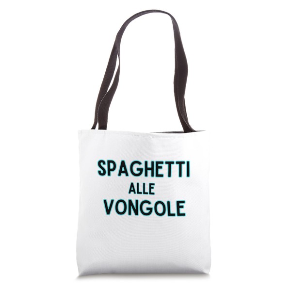 Spaghetti with Clams, Minimalist Style Tote Bag