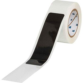 Brady ToughStripe Nonabrasive Dash Floor Marking Tape, 8" Length, 2" Width, Black (Pack of 1 Roll)