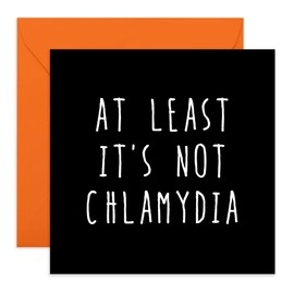 CENTRAL 23 - Funny Get Well Soon Card - “At Least It’s Not Chlamydia” for Men Women Friends (Fun Stickers Included)