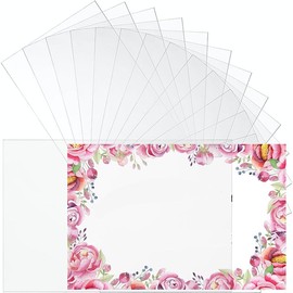 LimCryspp 100-Pack Photo Sleeves,Archival Safe, Waterproof Top-Loading Sheet Protectors for Photos, Postcards & Recipe Cards,Clear Soft Plastic Sleeves (4)