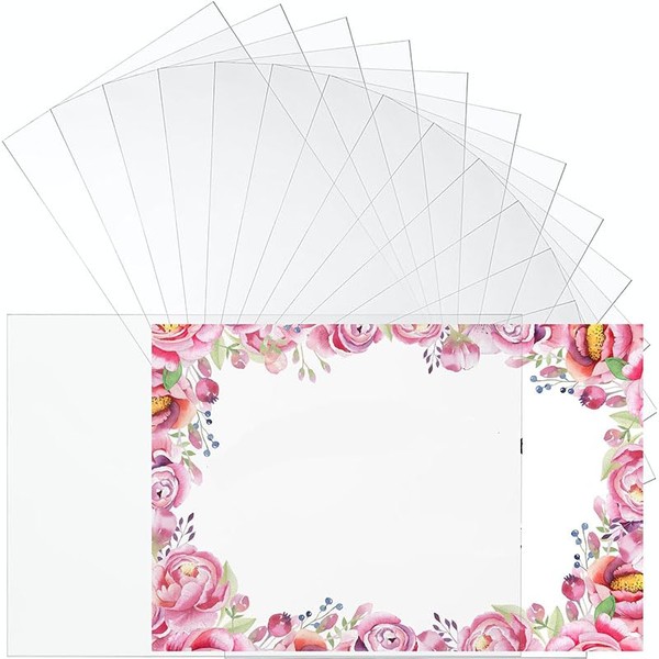 LimCryspp 100-Pack Photo Sleeves,Archival Safe, Waterproof Top-Loading Sheet Protectors for