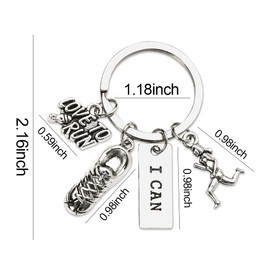 Runner Gifts Motivational Running Lovers Keychain for Women Girls Sports Keyrings for Runners Marathon Key Chains Track Gifts Love to Run Keychains Inspirational Gifts for Women Girls