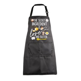MBMSO Baking Apron the Secret Ingredient is Always Love Apron Baker Gifts Baking Cooking Gifts for Bake Lover Kitchen Apron, Butter Apron-b, Standard