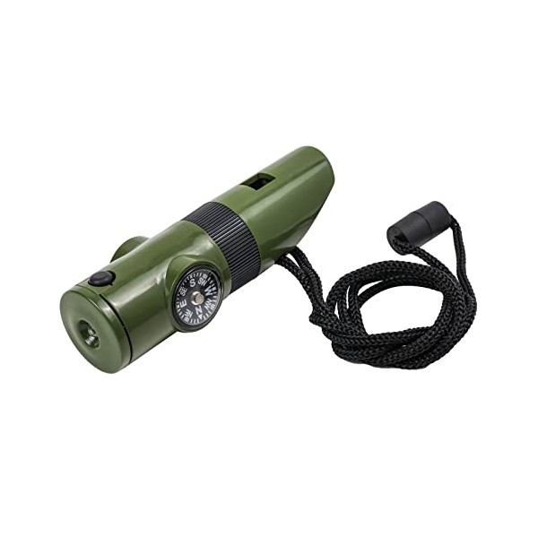 ASR Outdoor 7 in 1 Survival Whistle Multi-Case with LED