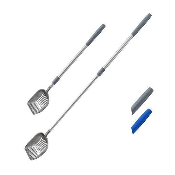 WePet Extendable Cat Litter Scoop, Extra Long Handle, Simple Adjustable