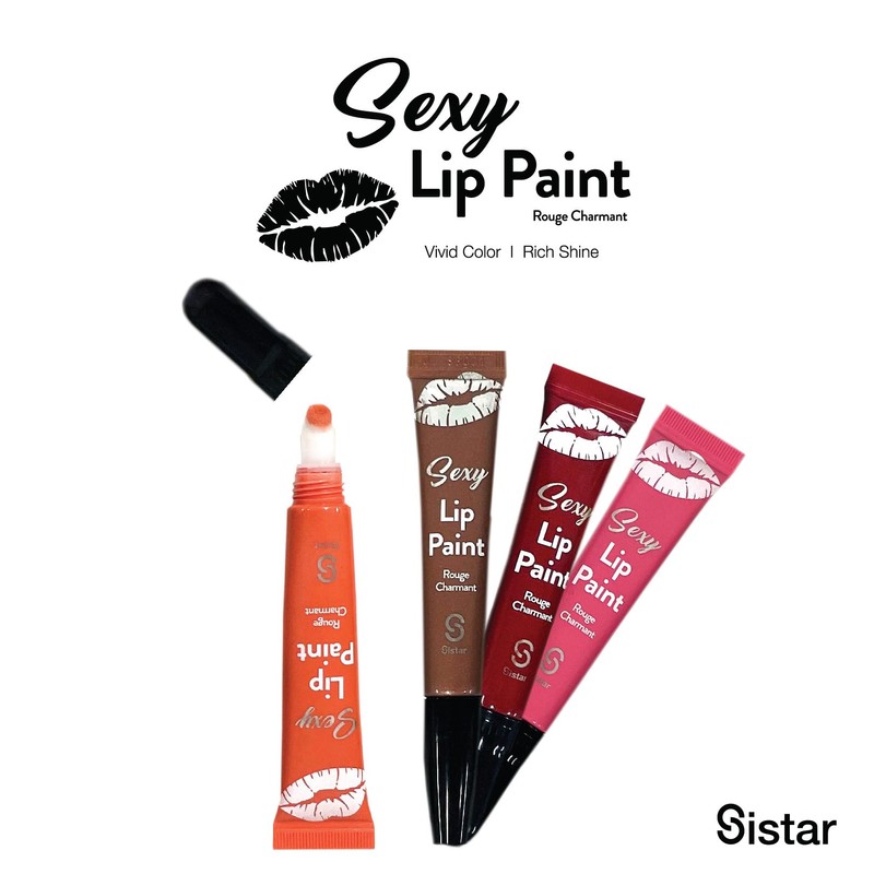 Sistar Sexy Lip Paint Cream Lip Gloss, Creamy and Rich,