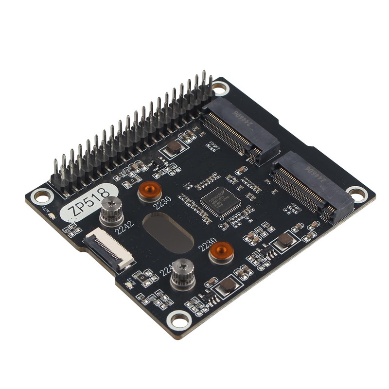 ZDE ZP518 PCIe to Dual M.2 HAT Key-M NVMe SSD