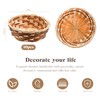 Bamboo Bread Basket, 10 Pcs Round Gift Baskets, 17cm Woven