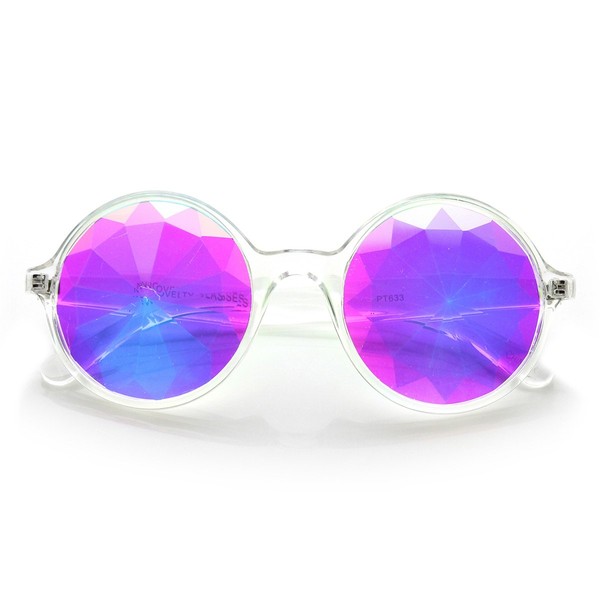 Emerald Light Effects Geometric Prism Kaleidescope Glasses (Clear Kaleidoscope)
