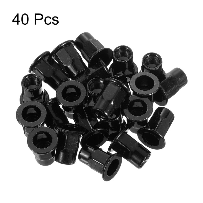 sourcing map M6 Rivet Nuts Thread Half Hexagonal Carbon Steel