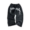 SOLY HUX Men's Graphic Baggy Sweatpants Y2k Vintage Gothic Drawstring