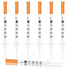 0.3ml Syringe with Cap,31 G 5/16Inch 8mm Lab Supplies for Liquids,Individually Wrapped 100 Pack