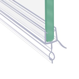 Frameless Shower Door Sweep Shower Door Bottom Seal for 1/4" Glass,36" Long, Glass Shower Door Seal Strip,Clear Vinyl