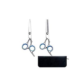 6" Pro Hair Cutting & Thinning Scissors Barber Salon Hairdressing with PU Case, Pack of 2