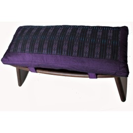Boon Decor Meditation Bench & Cushion Set - Folding Seiza - Global Weave Purple