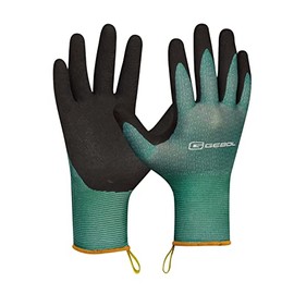 Gebol Salvia, 1 pair, size M (size 8), garden gloves made of recycled material, good grip, cuddly feel-good knit, for men and women, green