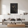LPFNSF Modern Canvas Picture Gold Black Lips Canvas Picture Female
