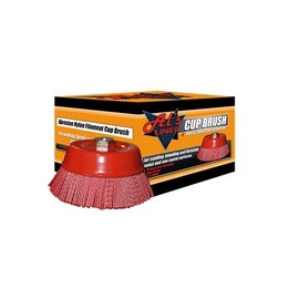 Al's Liner Abrasive 180 Grit Nylon Bristle Cup Brush - 4 Inch - Safe for Use on Metal, Wood, Aluminum and Plastic Surfaces (ALS-4CB), black, "4"" discontinued"