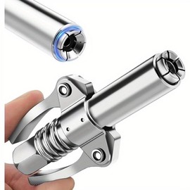 Grease Gun Coupler, Grease Joint Fittings, 12000PSI High Pressure Grease Nozzle Fittings, Compatible With All 1/8" NPT Grease Guns, For greasing all machinery and equipment filling #Springtok:_Coupler+Grease Hoses+3 Count Nozzle