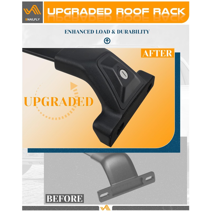Snailfly Aluminum Roof Rack Cross Bars with Lock Fit for