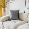 Demetex Grey Cushion Covers 45 x 45 Soft Velvet Cushions