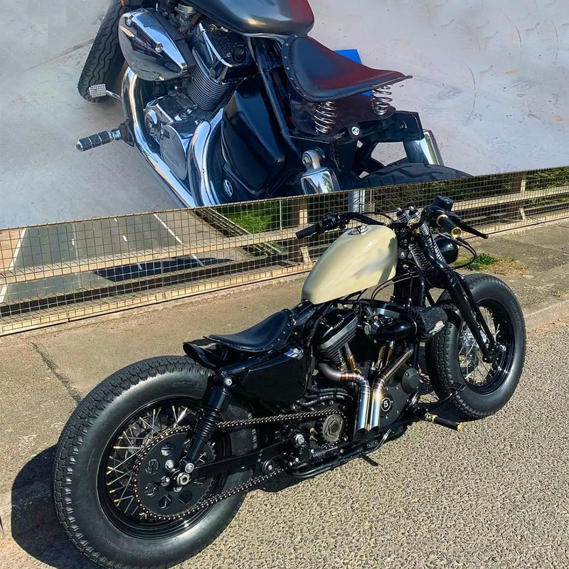Black Motorcycle Solo Seat Fits for Sportster XL 1200 883