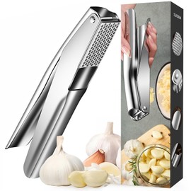 KAITION Stainless Steel Garlic Press - Leak-Proof, Easy to Clean, Dishwasher Safe!