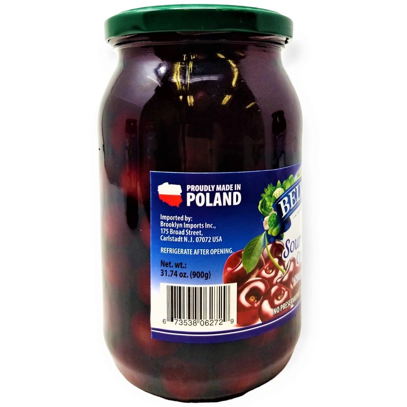 Belveder Sour Cherry Compote, No Preservatives Added, Non-GMO, Gluten Free