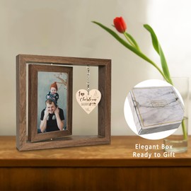 1st Christmas Daddy & Me Wood Picture Frame New Dad Daddy and Me Gifts First Xmas Day Present - Display Two 15x10 CM