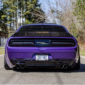 ZL1 Addons Black Polycarbonate Wicker Bill - Challenger 09-21 (Rear, Bolt-On)