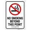 Georgia No Smoking Beyond This Point Sign, 10x7 Inches, 55