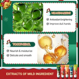 LCDGTJ Hand Cream Christmas Set for Women, 5pcs Mini Natural Moisturizing Fruity Travel Size Hand Lotions for Dry Skin, Gift for Baby Shower Party, Birthday, Bridesmaid, Mother's Day