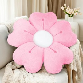 ODIWEN Flower Floor Cushion, Seat Cushion, Flower Floor Cushion, Seat Cushion, Cute Flower Cushion, Soft Petal Cushion, Flower-Shaped Throw Cushion, Flower Cushion, Floor Cushion, Seat Cushion, Flower