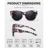LVIOE Sunglasses for Glasses Wearers Women's Round Fit-Over Glasses with