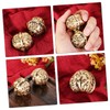 KONTONTY Chinese Walnut Exercise Balls Hand Grip Strengthening Balls Brass