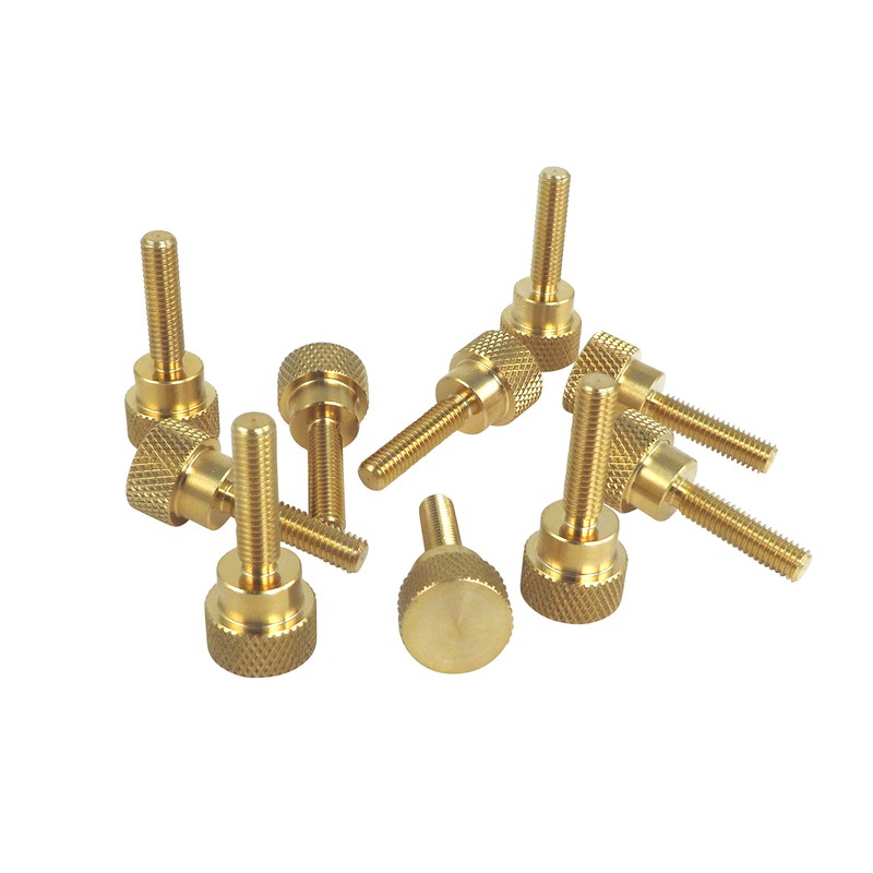 10 Pack 10-32 x 3/4 Inch Threads Solid Brass Diamond