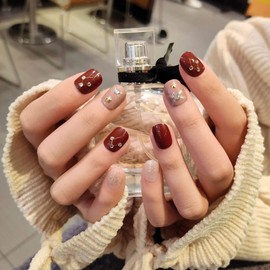 24 Pieces Girly Nails, Unique, Unique Nails, Constellations, Decorative, Elegance, Dreamy, Banquet, Kimono, Kimono, Medium Length, False Nails, False Nails