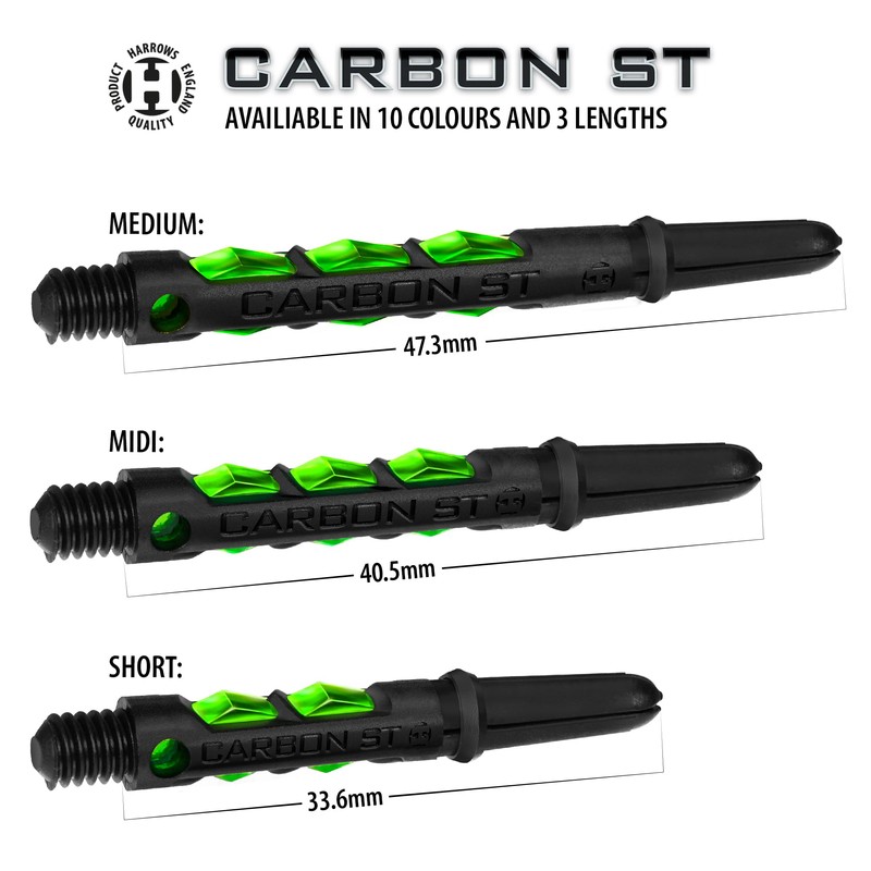 Harrows Darts 3 x Sets of Carbon ST Dart Stems