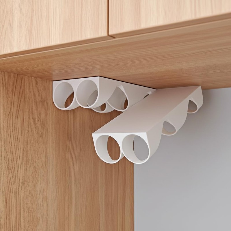 Under Cabinet Kitchen Roll Holder Organizer - Modular Wall Mounted