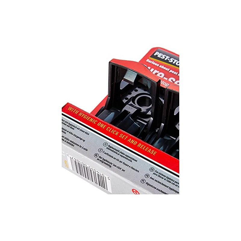 Pest-Stop PSSPT Sure-Set Plastic Mouse Trap, Black, 4.53 in*4.49 in*2.56
