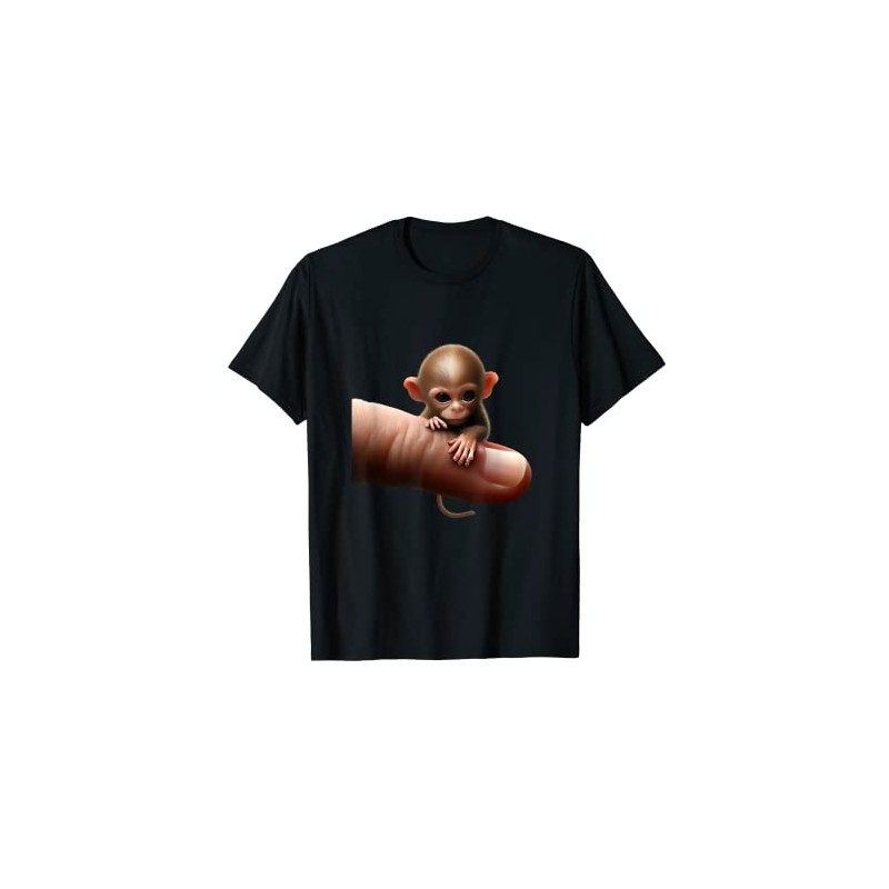 Marmoset Finger Monkey T-Shirt, black