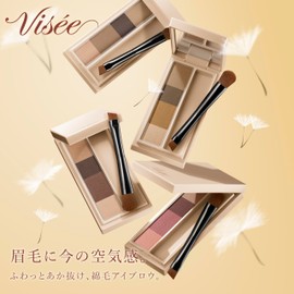 Visee Flush Design Eyebrow Powder BR-2 Brown, 0.1 oz (3.4 g), Unscented