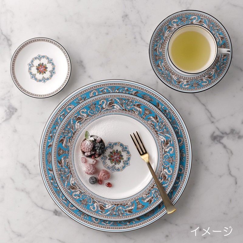 Wedgwood 50102602031 Florentine Turquoise Salad Saucer, 6.1 inches (15.5 cm),