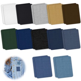 Iron-On Patches, Pack of 24 Patches for Iron-on, Jeans Iron-On Patches, Repair Patches, Clothing for Jeans, Clothing, Hole Repair and Decoration (12.5 x 9.5 cm)