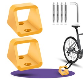 Wall Anchor Bicycle with 304 Stainless Steel Screws, 5 mm Thick Steel, High Security Chain Anchor Against Theft, Ground Anchor for Motorcycles and Bicycles (Pack of 2)