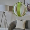 MiniSun Modern Green and Cream Fabric Cocoon Globe Style Ceiling